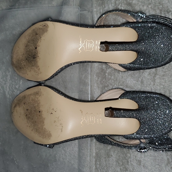 Nina Silver Sparkle Stiletto Size 9 - Picture 4 of 6